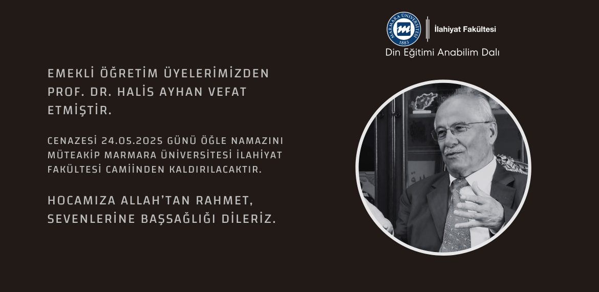 Vefat ve baş sağlığı-Prof. Dr. Halis Ayhan